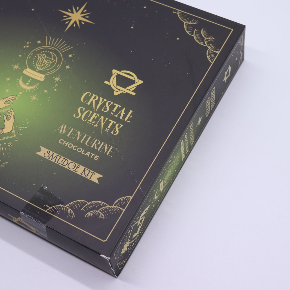 Encens parfumé à l'aventurine cristalline - Chocolat