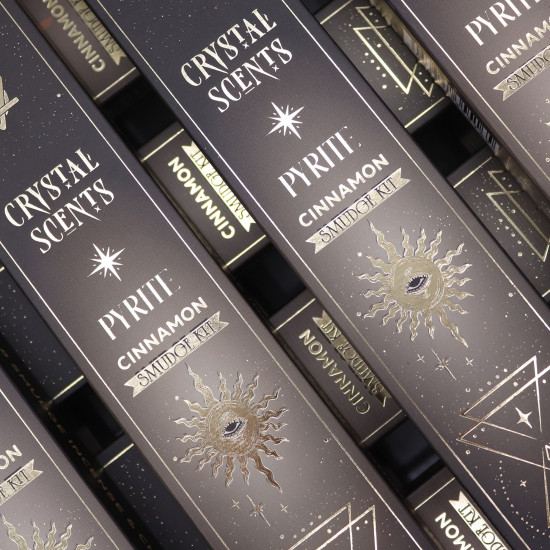 Encens parfumé aux cristaux de pyrite - Cannelle