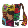 Sac bandoulière ethnique - Chocolat / Éléphant