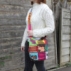 Sac bandoulière ethnique - Chocolat / Éléphant