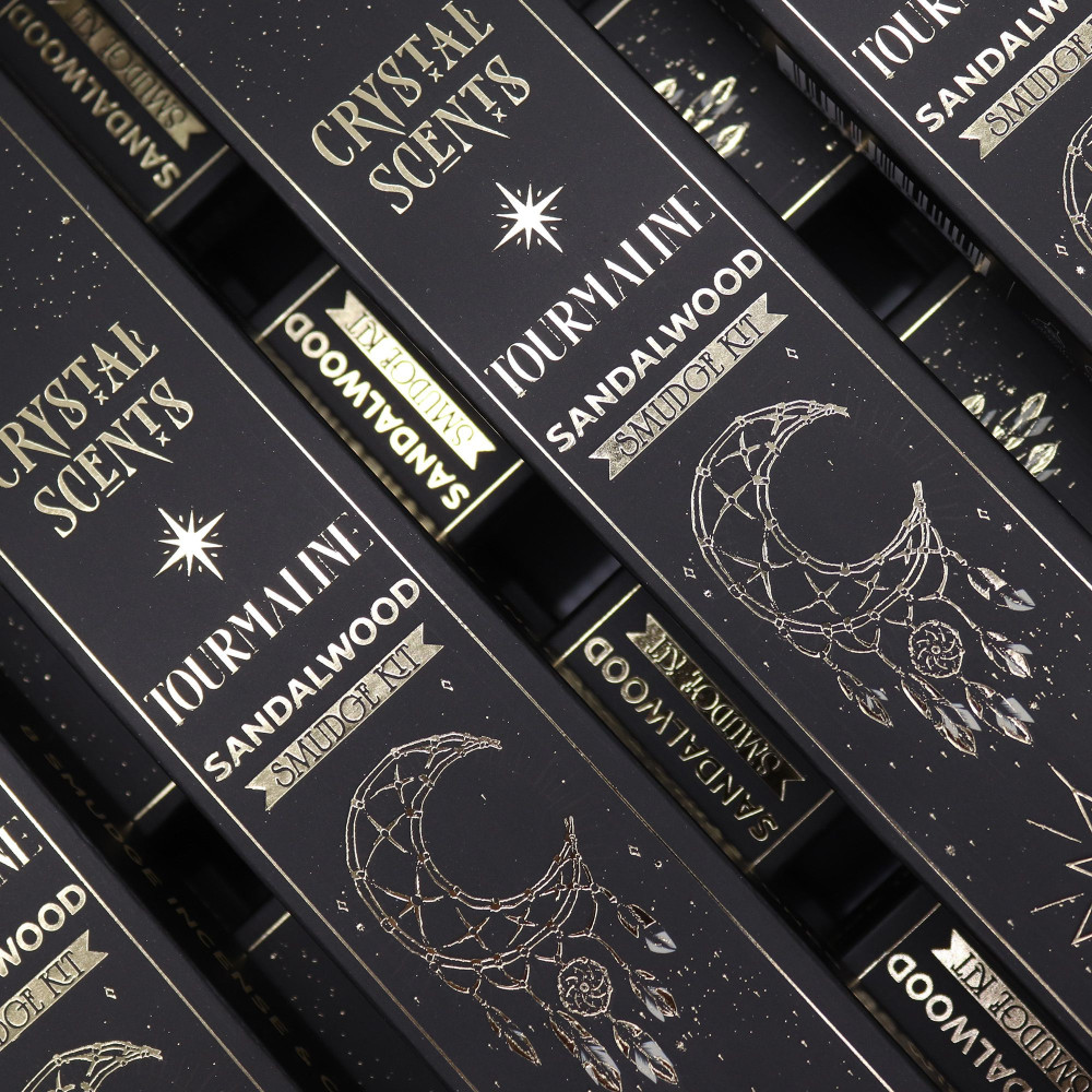 Encens parfumé aux cristaux de tourmaline - Santal