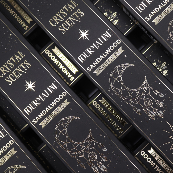 Encens parfumé aux cristaux de tourmaline - Santal