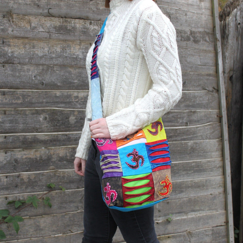 Sac bandoulière ethnique - Sable / Paix
