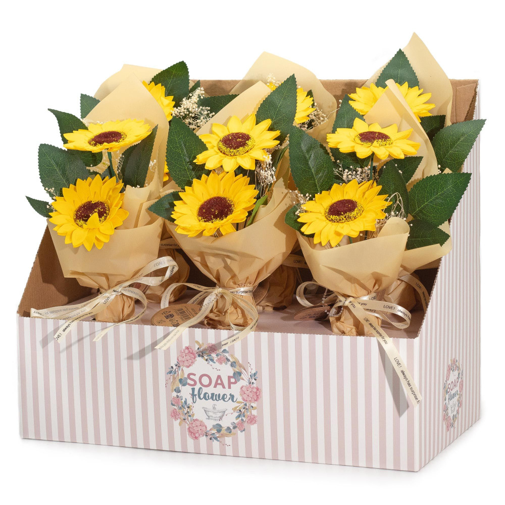 Fleur de savon - Bouquet de deux tournesols