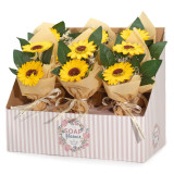 Fleur de savon - Bouquet de deux tournesols