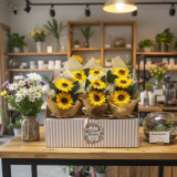 Fleur de savon - Bouquet de deux tournesols