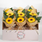 Fleur de savon - Bouquet de deux tournesols