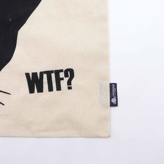 Sac cabas basique iconique Nomad Sari - Chat noir - Naturel 113 g