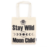 Sac cabas basique iconique Nomad Sari - Restez sauvage, enfant de la lune - Naturel 113 g