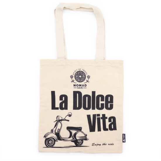 Sac fourre-tout basique emblématique Nomad Sari - La Dolce Vita - Naturel 4oz