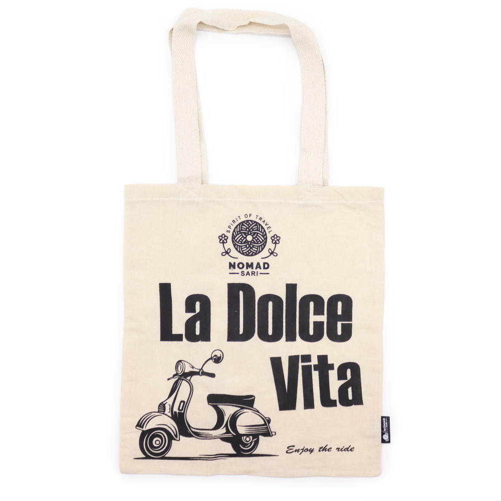 Sac fourre-tout basique emblématique Nomad Sari - La Dolce Vita - Naturel 4oz