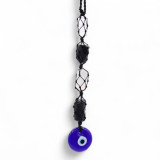 Pendentif en pierre - Torrmaline noire et sélonite roulée - Œil protecteur