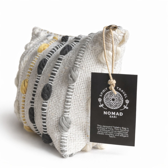 Trousse de toilette Nomad Sari indienne en jacquard - Nœud hippie