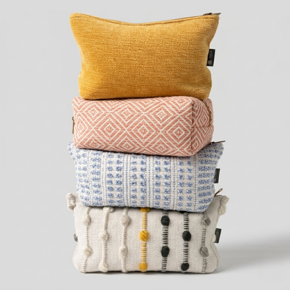 Trousse de toilette Nomad Sari indienne Jacquard - Marigold Loom