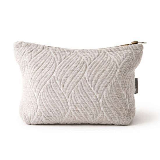 Trousse de toilette Nomad Sari indienne Jacquard - Tissage clair de lune