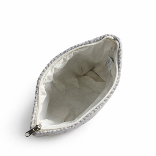 Trousse de toilette Nomad Sari indienne Jacquard - Tissage clair de lune
