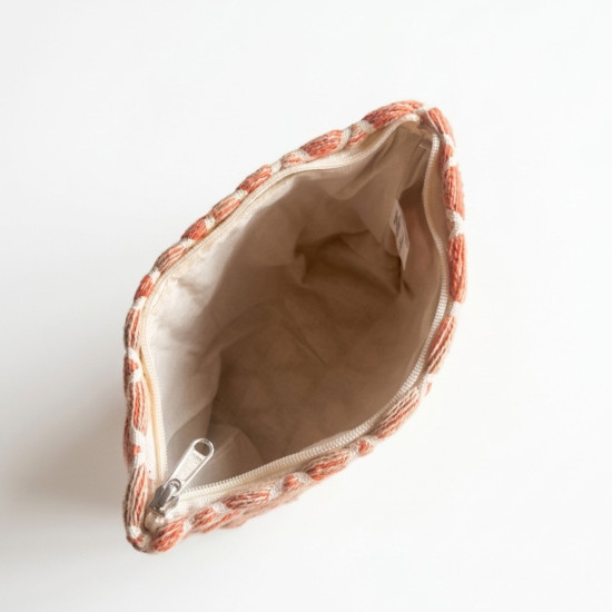 Trousse de toilette Nomad Sari indienne Jacquard - Motif Rose