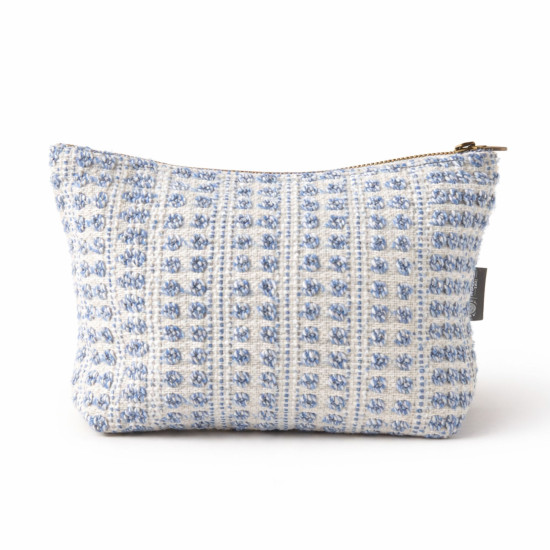 Trousse de toilette Nomad Sari indienne Jacquard - Indigo Echo