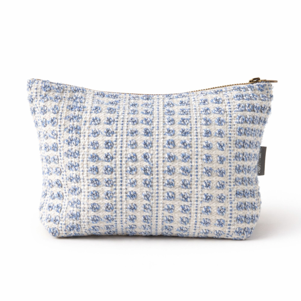 Trousse de toilette Nomad Sari indienne Jacquard - Indigo Echo
