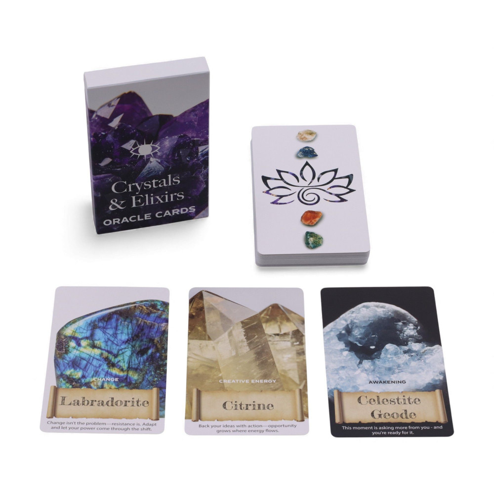 Cartes Oracle Cristaux et Élixirs - Jeu d'Énergie de Guérison