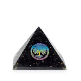 Petites pyramides d'organite 5,5 x 4,5 cm - Arbre de Vie - Éclats de tortaline noire