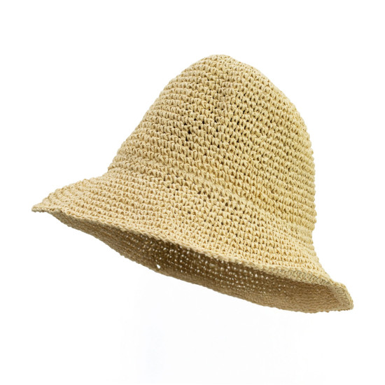 Chapeau de Soleil Floppy en Paille - Beige Naturel