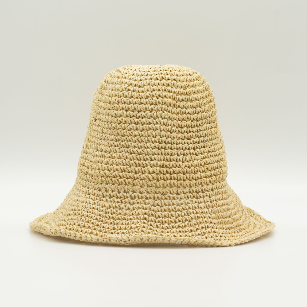 Chapeau de Soleil Floppy en Paille - Beige Naturel