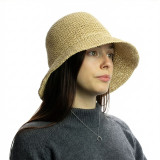 Chapeau de Soleil Floppy en Paille - Beige Naturel