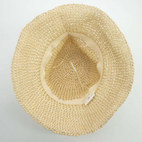 Chapeau de Soleil Floppy en Paille - Beige Naturel