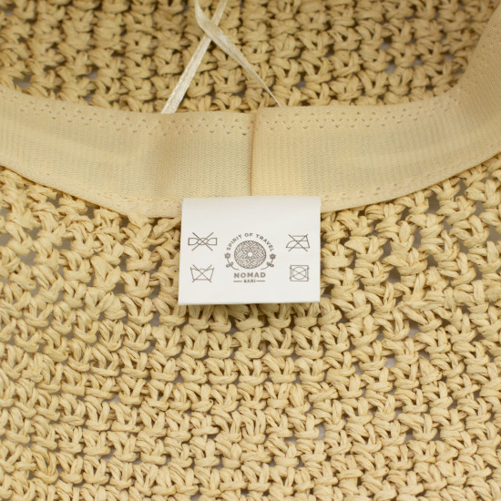 Chapeau de Soleil Floppy en Paille - Beige Naturel