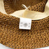 Chapeau de soleil souple en paille Nomad Sari - Café naturel