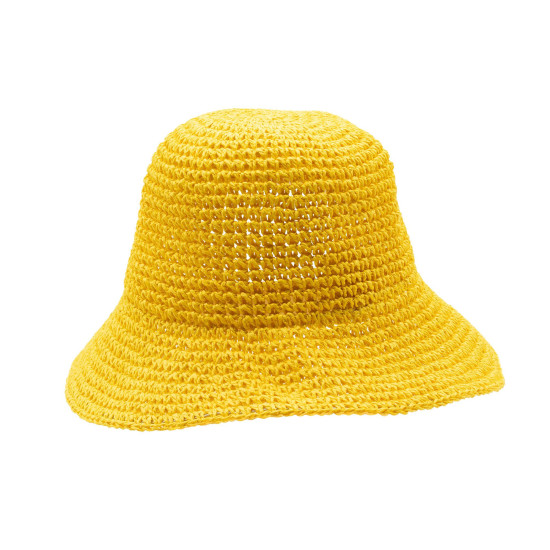 Chapeau de soleil souple en paille Nomad Sari - Jaune