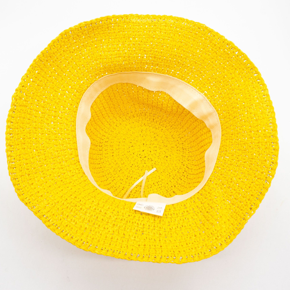 Chapeau de soleil souple en paille Nomad Sari - Jaune