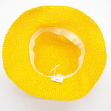 Chapeau de soleil souple en paille Nomad Sari - Jaune