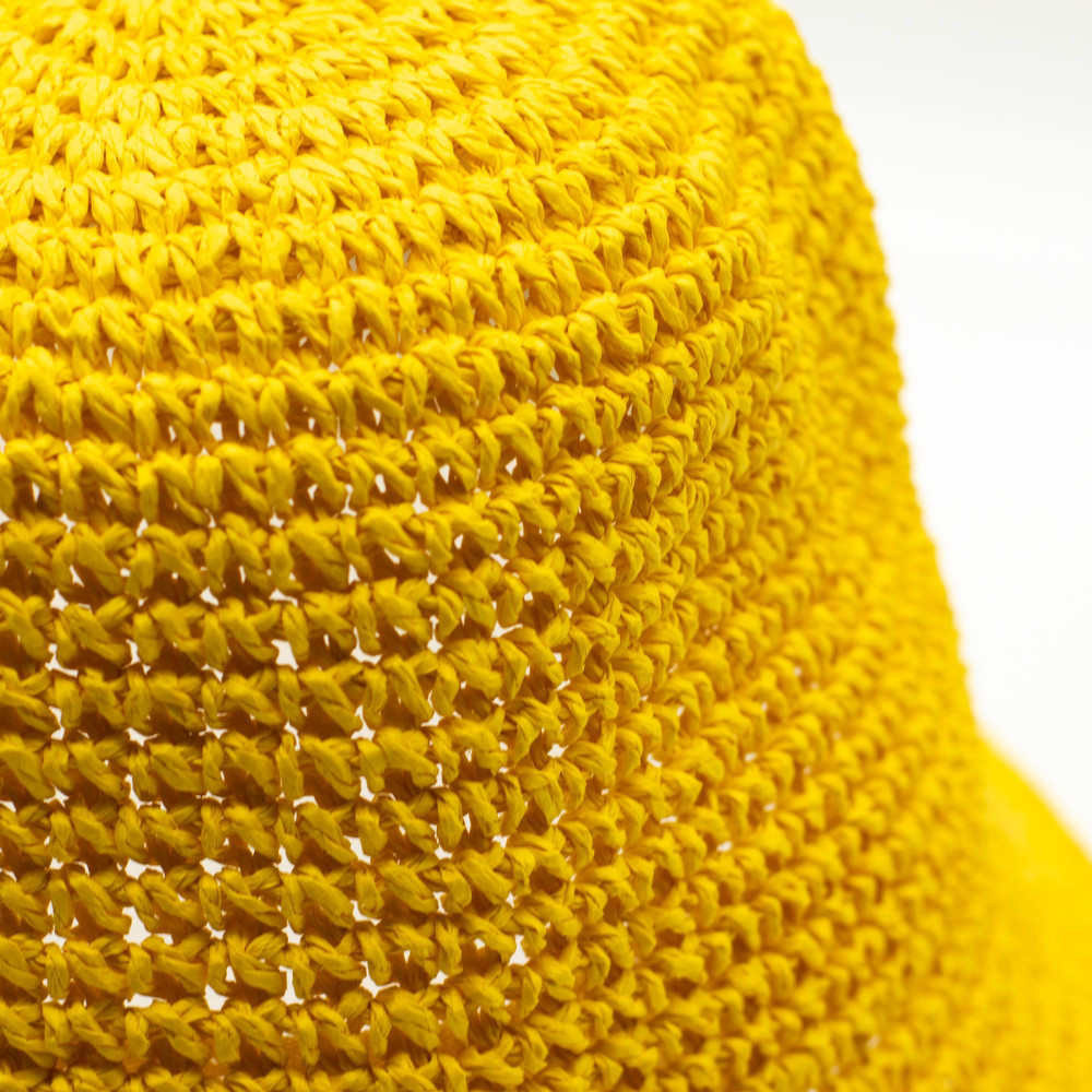 Chapeau de soleil souple en paille Nomad Sari - Jaune