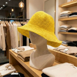 Chapeau de soleil souple en paille Nomad Sari - Jaune