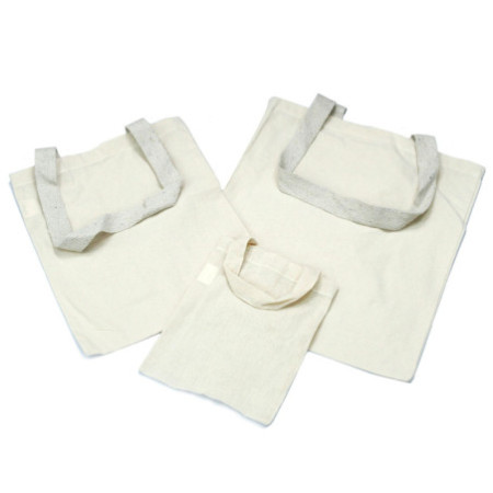 Grand sac en coton naturel 6 oz 38 x 42 cm