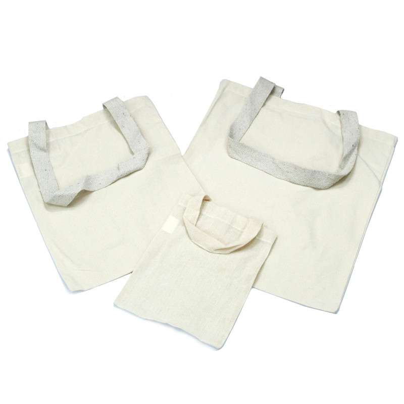 Grand sac en coton naturel 6 oz 38 x 42 cm