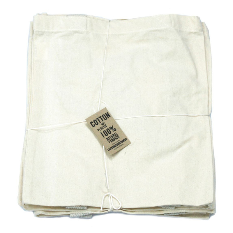 Grand sac en coton naturel 6 oz 38 x 42 cm