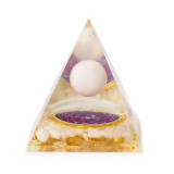 Pyramides d'organite Med 7x6cm - Sphère de quartz flottante - Morceaux de quartz