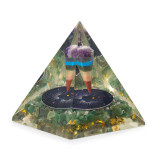 Pyramides d'organite Med 7x6cm - Pendule - Paillettes d'aventurine verte