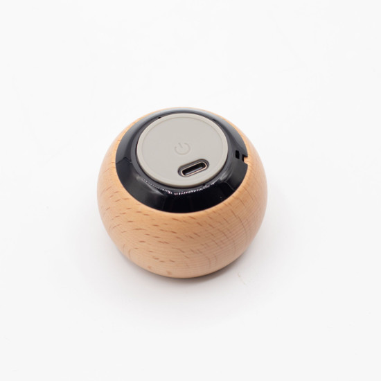 Mini-enceinte en bois à effet Mandela