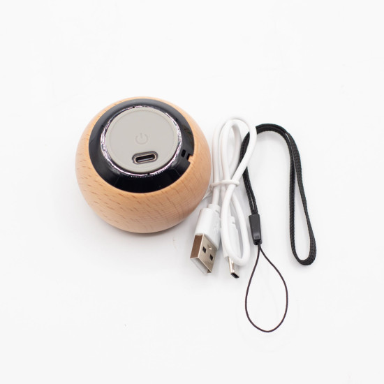 Mini-enceinte en bois à effet Mandela