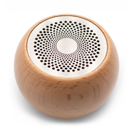 Mini-enceinte en bois à effet Mandela