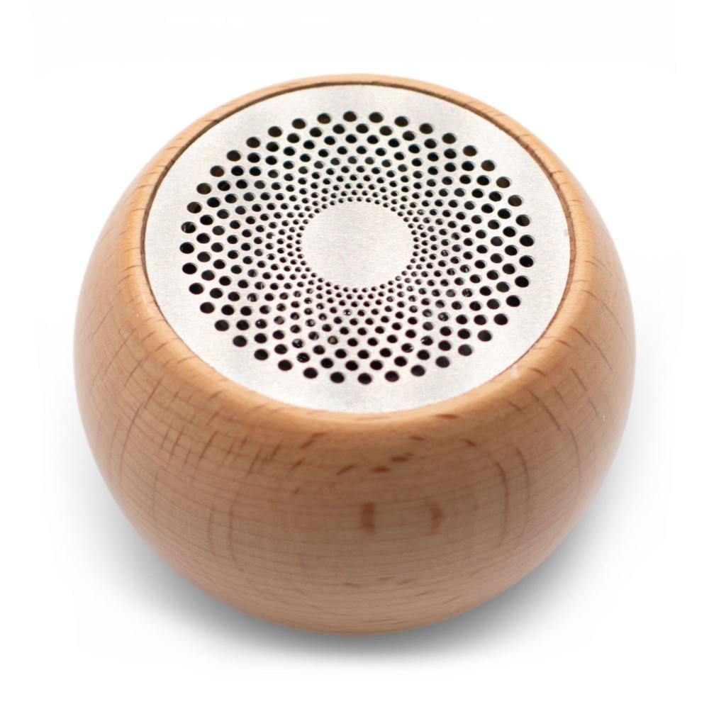 Mini-enceinte en bois à effet Mandela