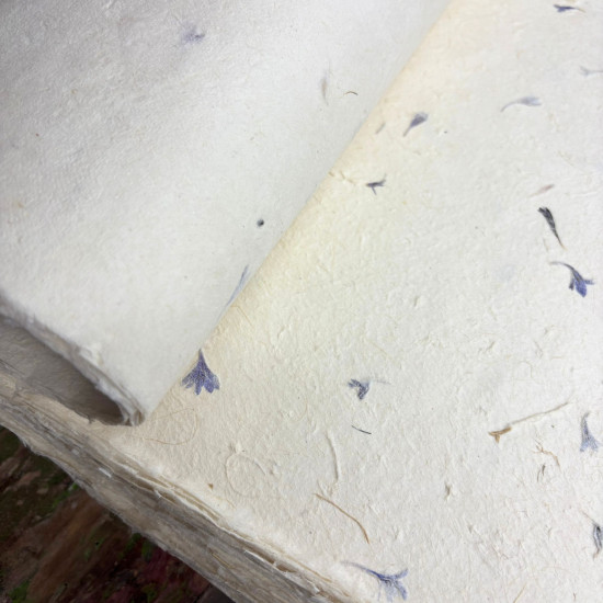 Papier cadeau et loisirs créatifs Lokta 51 x 76 cm - Pétale de bleuet