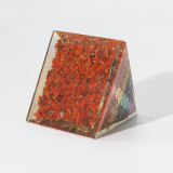 Pyramides Med Organite 7x6cm - Barres de cuivre - 7 éclats de chakra
