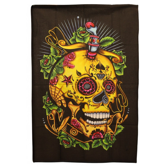 Décoration murale en coton (70 x 110 cm) - Crâne des morts
