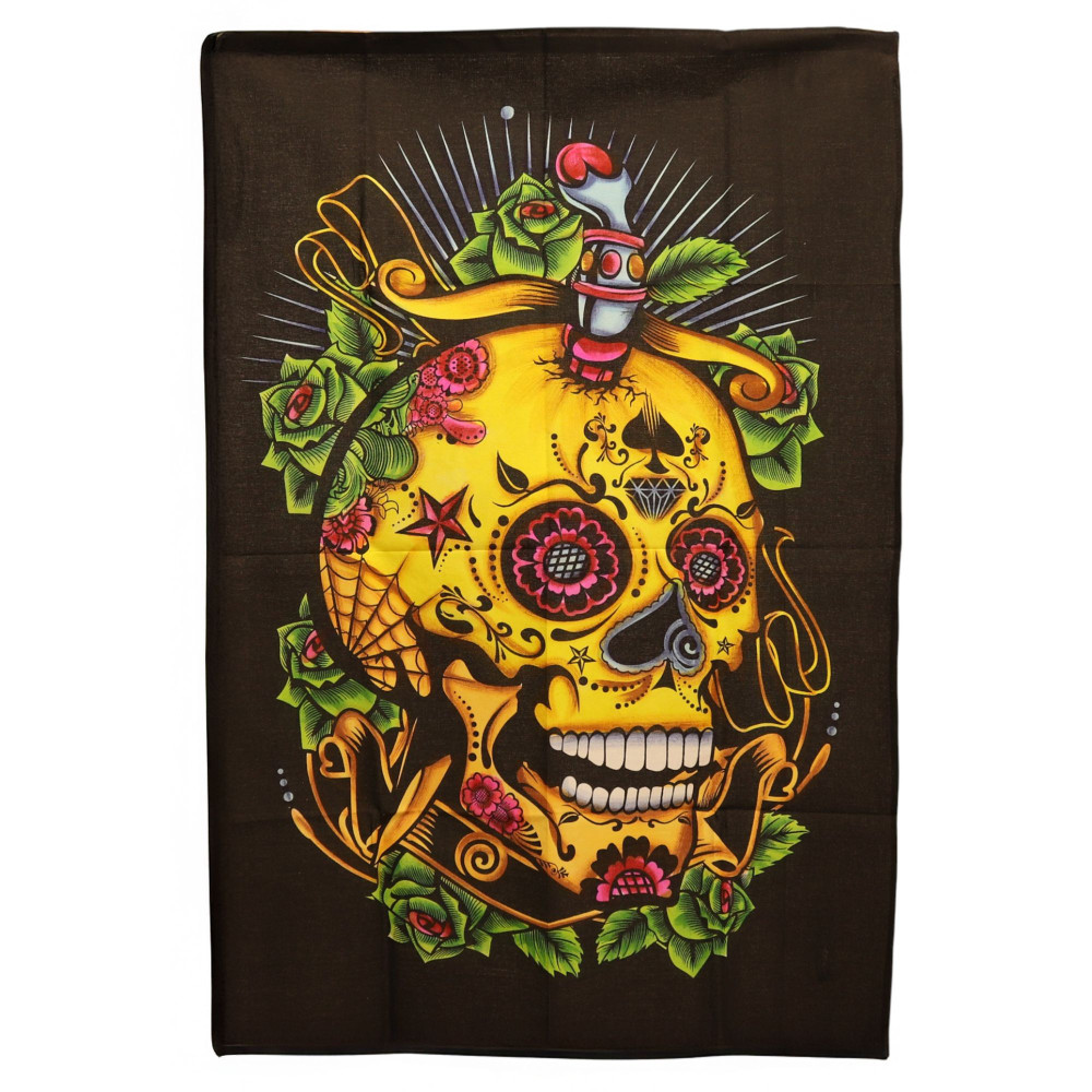 Décoration murale en coton (70 x 110 cm) - Crâne des morts