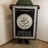 Décoration murale en coton (70 x 110 cm) - Om - Bienvenue au Dieu